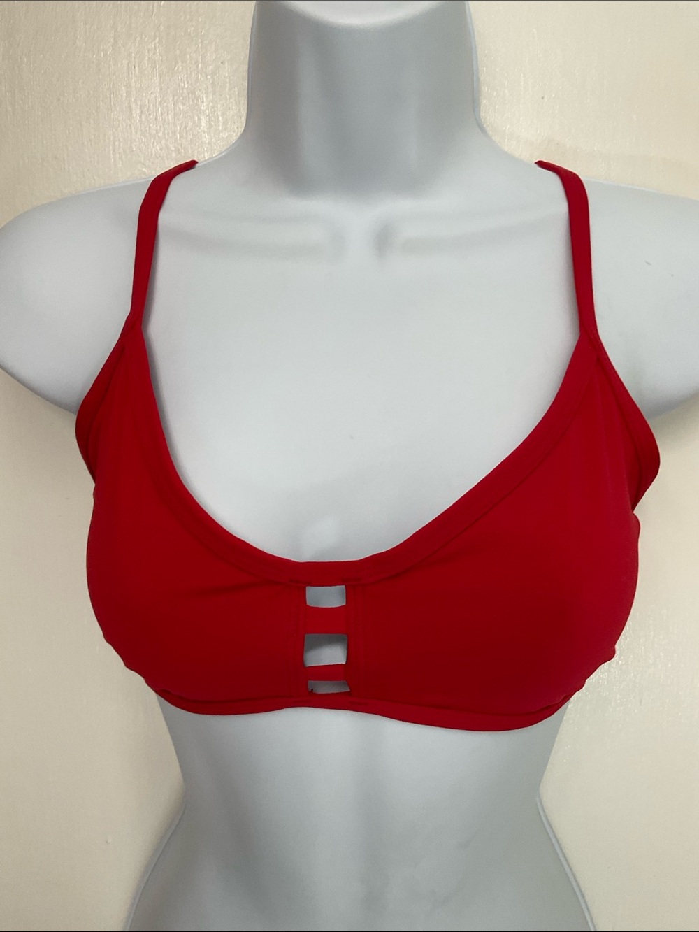 Jolyn TOMCAT bikini Top, Solid Red, Size XXL, GUC